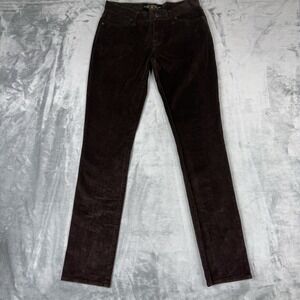 Lucky Brand Women's Corduroy Pants Brown 6/28 Skinny Casual